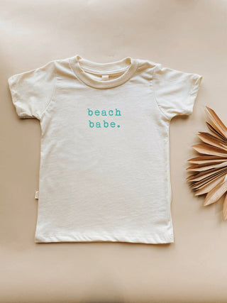 Beach Babe Seafoam Organic Cotton Short Sleeve Toddler T-Shirt