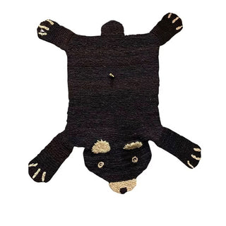 Organic Wool Play Mat + Nursery Rug  | Brown Bear
