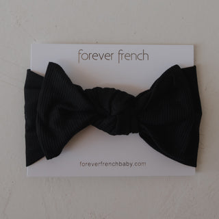 Bamboo Head Wrap | Ribbed Black