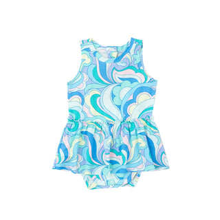 Bodysuit W/Skirt - Swirls