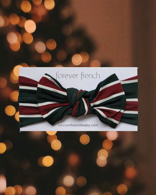 Bamboo Head Wrap | Holiday Stripe