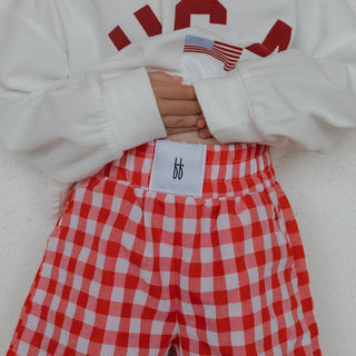 Child Boxer Shorts | Scarlet Gingham