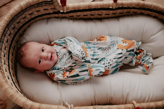 Dinosaur Themed Newborn Knotted Gown