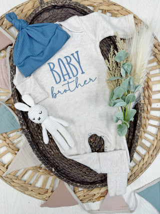 Baby brother baby sister footie | little sibling baby outfit