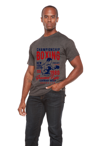 Championship Boxing Men's Bamboo Viscose/Organic Cotton Short Sleeve Graphic T-Shirt