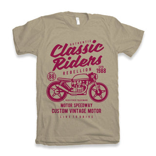 Classic Riders Men's Bamboo Viscose/Organic Cotton Short Sleeve Graphic T-Shirt