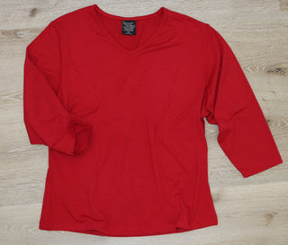 Clearance Women's Bamboo Viscose/Cotton V-Necks 3/4 Sleeve T-Shirt