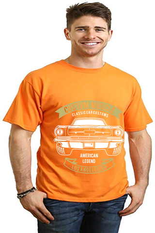 Custom Muscle Men's Bamboo Viscose/Organic Cotton Short Sleeve Graphic T-Shirt