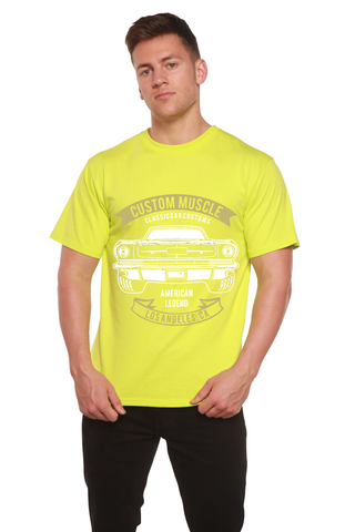 Custom Muscle Men's Bamboo Viscose/Organic Cotton Short Sleeve Graphic T-Shirt