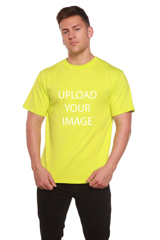 Custom Printed Men's Bamboo Viscose/Organic Cotton Short Sleeve T-Shirt