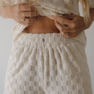 Women's Terry Short Set | Coconut Milk