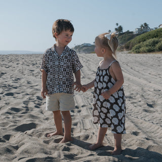 Short Sleeve Muslin Button Up | Summer Check