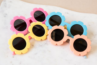 Toddler & Kid Daisy Sunglasses - Yellow & Pink