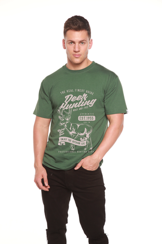 Deer Hunting Men's Bamboo Viscose/Organic Cotton Short Sleeve Graphic T-Shirt