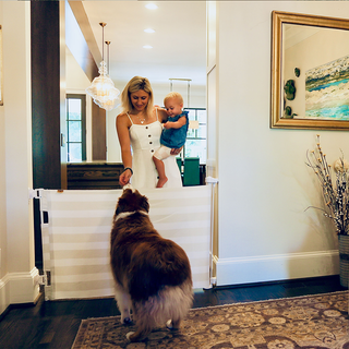 Crypton® Fabric Baby & Pet Safety Gate – Stylish, Stain-Resistant, PFAS-Free