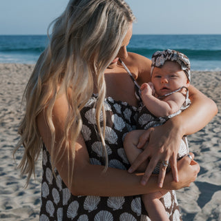 Muslin Sleeveless Tank Romper | Seashells