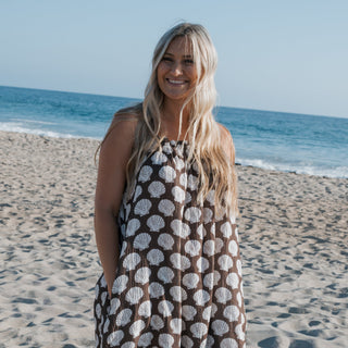 Women's Muslin Sleeveless Dress | Seashells