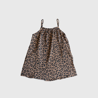 Child Muslin Sleeveless Dress | Leopard