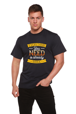 Everything you need Men's Bamboo Viscose/Organic Cotton Short Sleeve Graphic T-Shirt