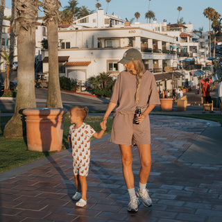 Women's Terry Short Set | Cola Stripe