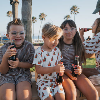 Child Terry Short Set | Cola Stripe
