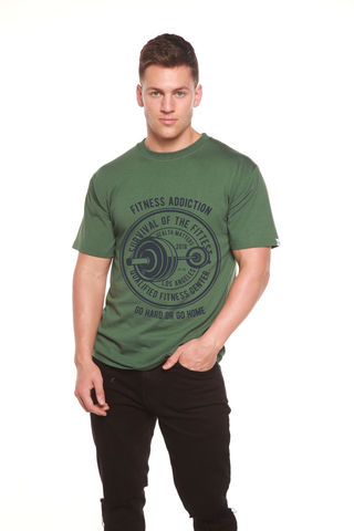Fitness Addiction Men's Bamboo Viscose/Organic Cotton Short Sleeve Graphic T-Shirt