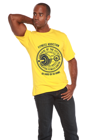 Fitness Addiction Men's Bamboo Viscose/Organic Cotton Short Sleeve Graphic T-Shirt