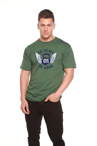 GO HEAVY Men's Bamboo Viscose/Organic Cotton Short Sleeve Graphic T-Shirt