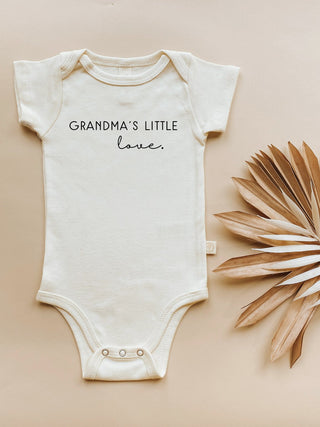 Grandma's Little Love Organic Cotton Short Sleeve Baby Bodysuit