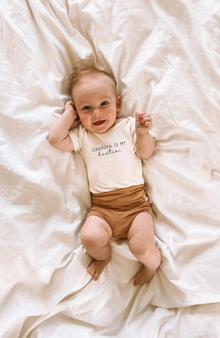 Grandpa is my Bestie Organic Cotton Short Sleeve Baby Bodysuit