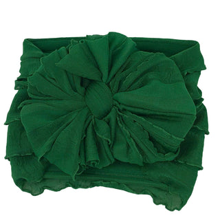 Green | Signature Ruffled Baby Headband