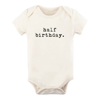 Half Birthday Organic Cotton Short Sleeve Baby Bodysuit