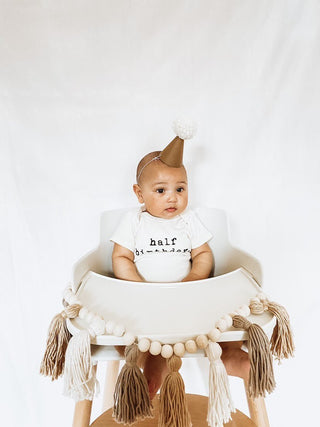 Half Birthday Organic Cotton Short Sleeve Baby Bodysuit