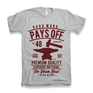 Hard Work Pays Men's Bamboo Viscose/Organic Cotton Short Sleeve Graphic T-Shirt