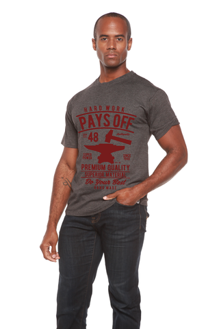 Hard Work Pays Men's Bamboo Viscose/Organic Cotton Short Sleeve Graphic T-Shirt
