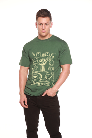 Hard Worker Men's Bamboo Viscose/Organic Cotton Short Sleeve Graphic T-Shirt