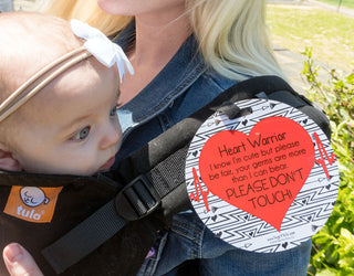 Heart Warrior No Touching Baby Car Seat Tag