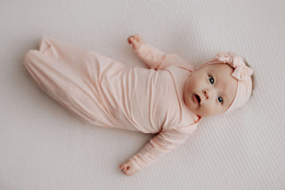Heavenly Pink Newborn Knotted Baby Gown
