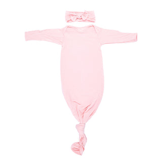 Heavenly Pink Newborn Knotted Baby Gown
