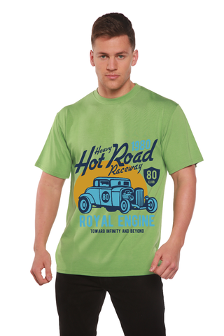 Heavy Hot Road Men's Bamboo Viscose/Organic Cotton Short Sleeve Graphic T-Shirt