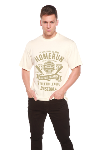 Homerun Baseball Men's Bamboo Viscose/Organic Cotton Short Sleeve Graphic T-Shirt