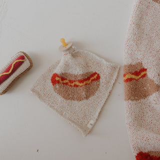 *SHIPS IN 1 WEEK* Knit Rattle | Hot Dog