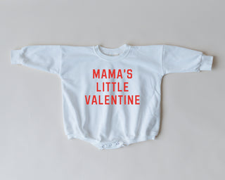 Mama's Little Valentine Sweatshirt Romper - more colors