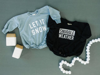 Let It Snow Sweatshirt Romper - more colors