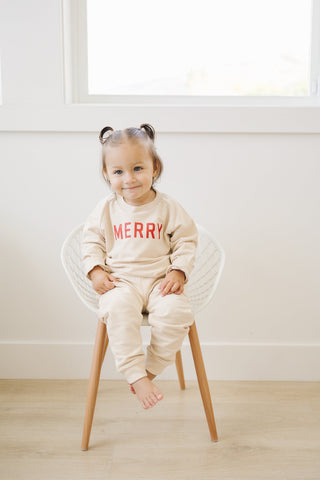 Merry Organic Cotton Crewneck Sweatshirt - Natural