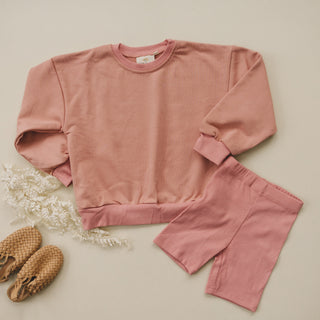 Crewneck Sweatshirt & Bike Shorts Set