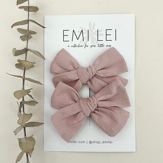 Pigtail Bow Clips