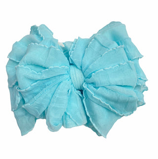 Ruffled Headband | Aqua