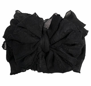 Black | Signature Ruffled Baby Headband