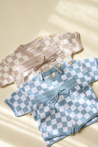 Checker Knit Set